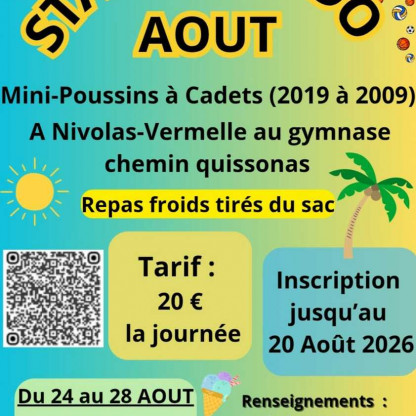 STAGE JUDO AOUT 2026